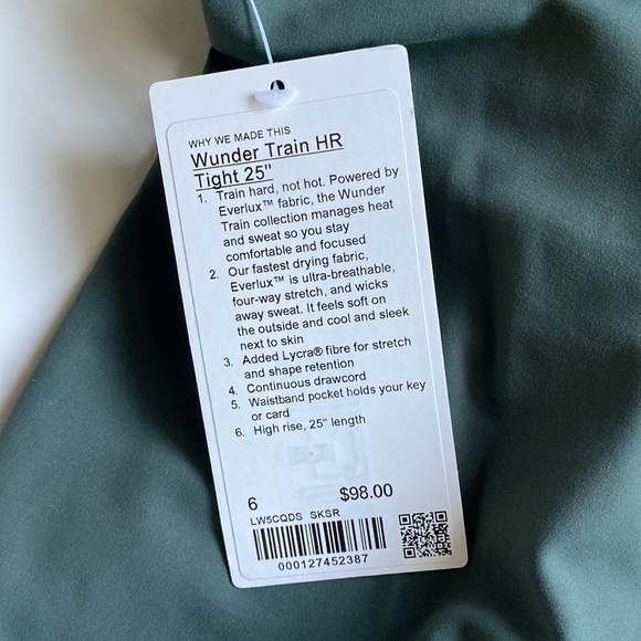 NWT Wunder Train 25” Smoked Spruce Lululemon size 6 - Picture 2 of 4